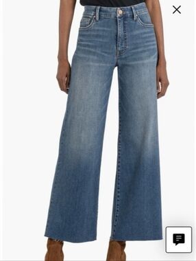 Kut from the Kloth Fab Ab Meg jeans Size 12 Wide Leg Highrise